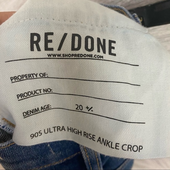 RE/DONE | 90’s Ultra High Rise Ankle Crop Jeans Size 25 NEW - Picture 14 of 17
